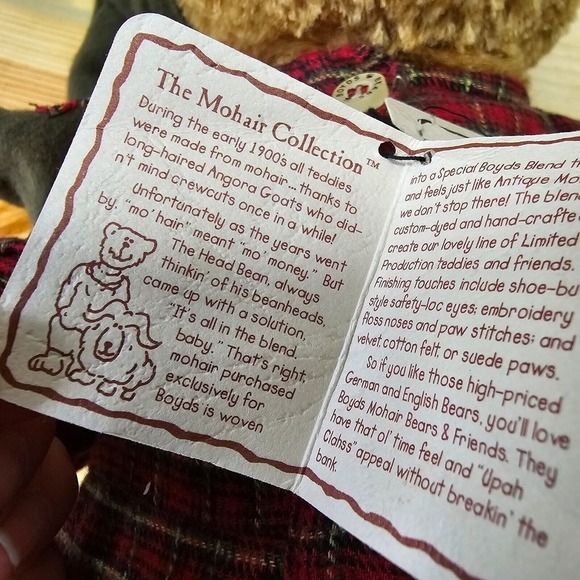 Vintage Boyds Bears Mohair Collection “Pooh” Teddy Plush Pajamas with Tag - Picture 6 of 11